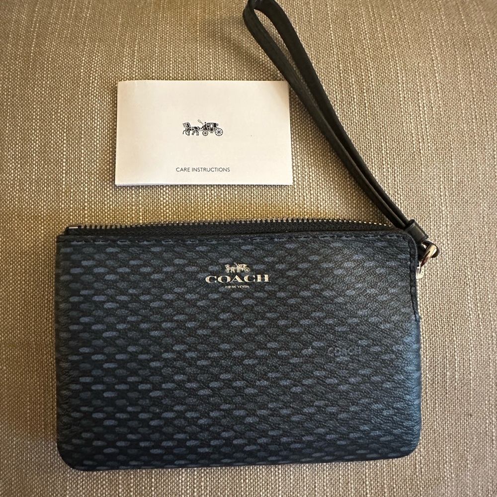 Coach Navy wrislet with Textured Design
